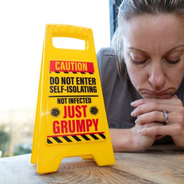Desk Warning Sign - Self-Isolating