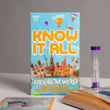Know It All! Around the World Card Game - Kids Guessing Game