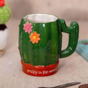 Prickly in the Morning Cactus Mug 18oz