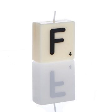 "F" Letter Candle