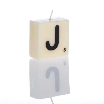 "J" Letter Candle