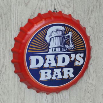 Bottle Cap Sign - Dads Bar