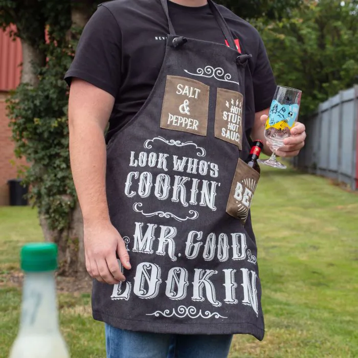 Apron for Men - Mr. Good Looking is Cooking - Personalized Men Birthday  Gifts Apron with Pockets