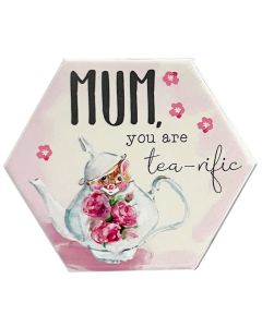 Mum' Ceramic Coaster - Forest Family