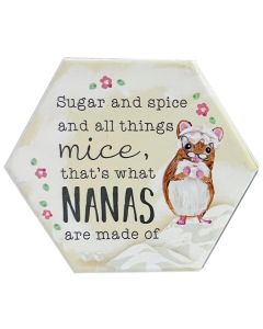 'Nana' Ceramic Coaster - Forest Family