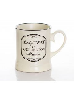 Lady Twat Of Knobington Manor  - Victoriana Style 10oz Gift Boxed Mug.
