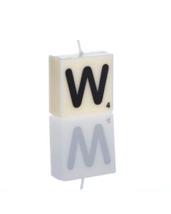 "W" Letter Candle