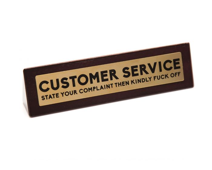 Wooden Desk Sign Customer Service Boxer Gifts Wholesale